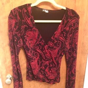 Gorgeous sparkly faux wrap top